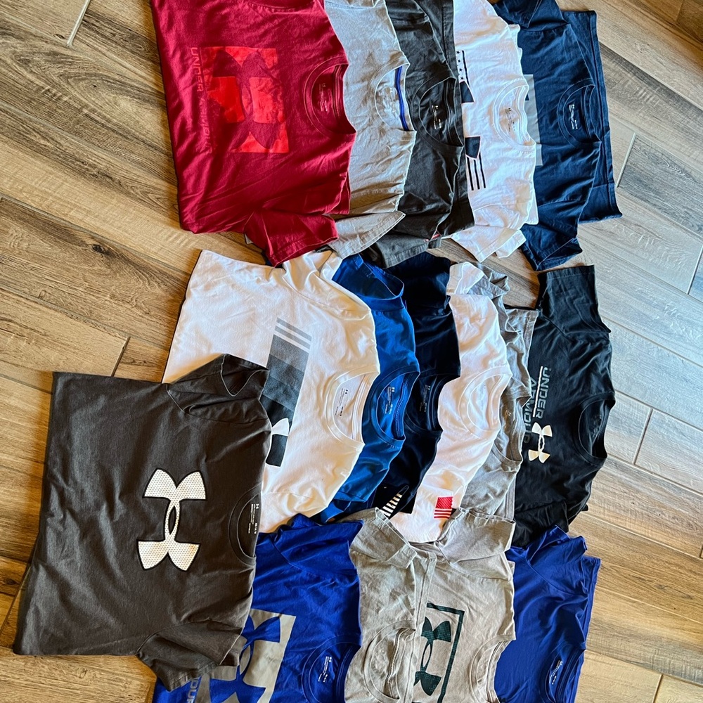 Under Armour Short Sleeve Tees - Red, Gray, Blue, Black